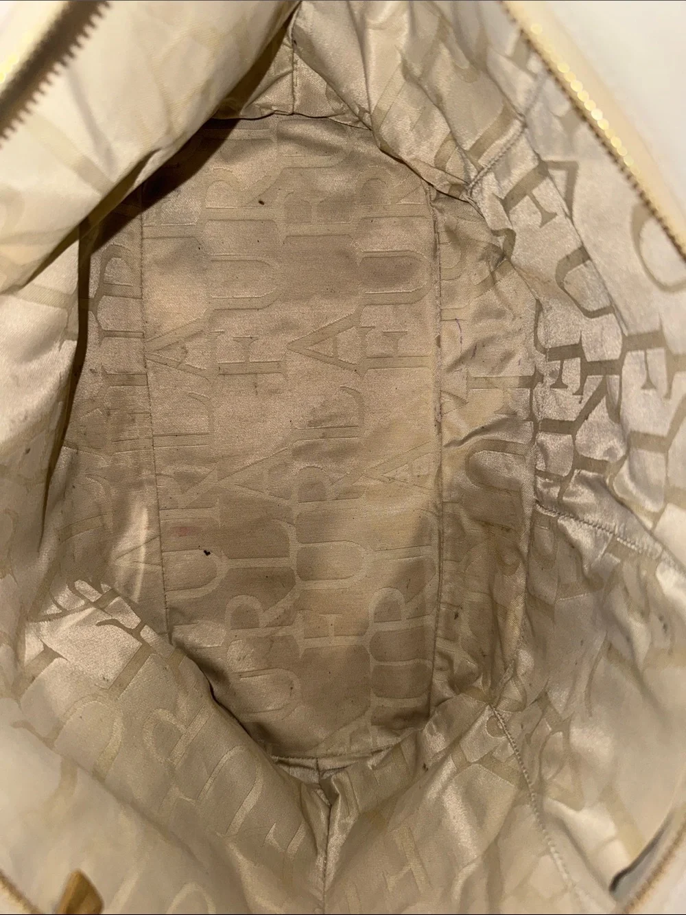 Furla Off-White Leather Tote EUC